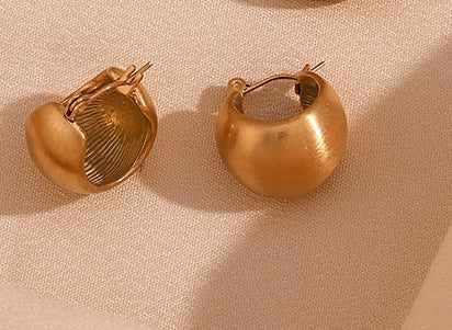 Gold stainless steel hoops
