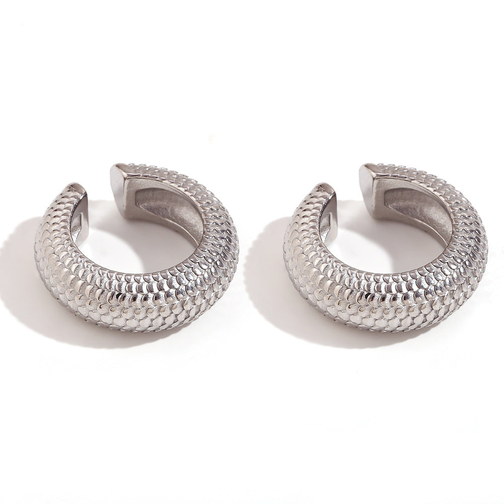 Chunky stainless steal ear cuff