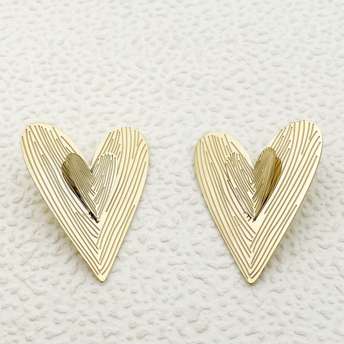 Heart gold stainless steel Earrings