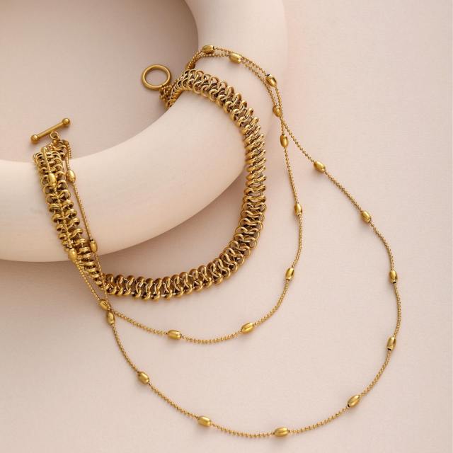 Three Layer Chunky Necklace