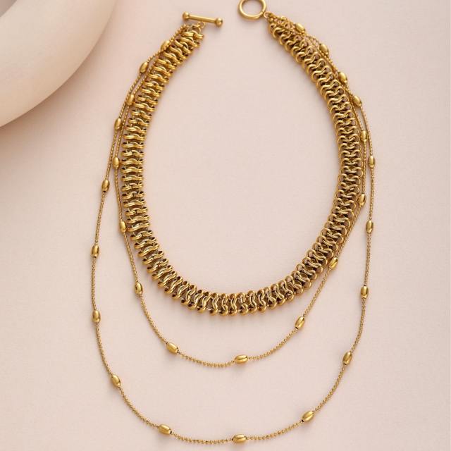 Three Layer Chunky Necklace