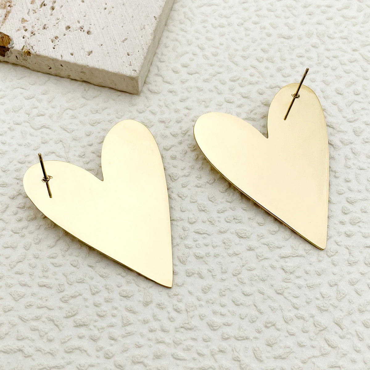 Heart gold stainless steel Earrings