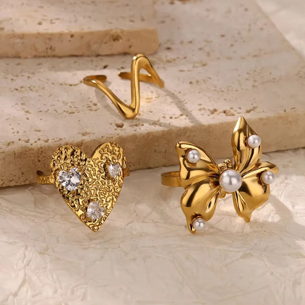 LUX pearl delicate rings