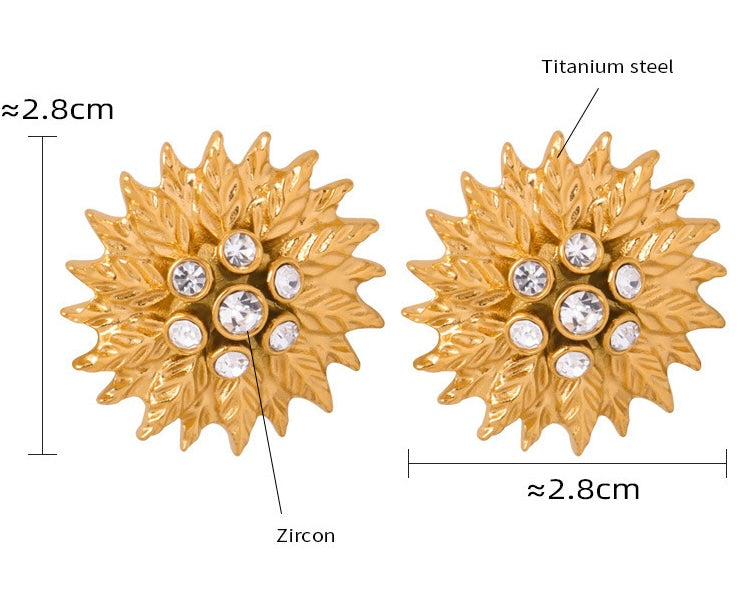 Gold stainless steel earrings
