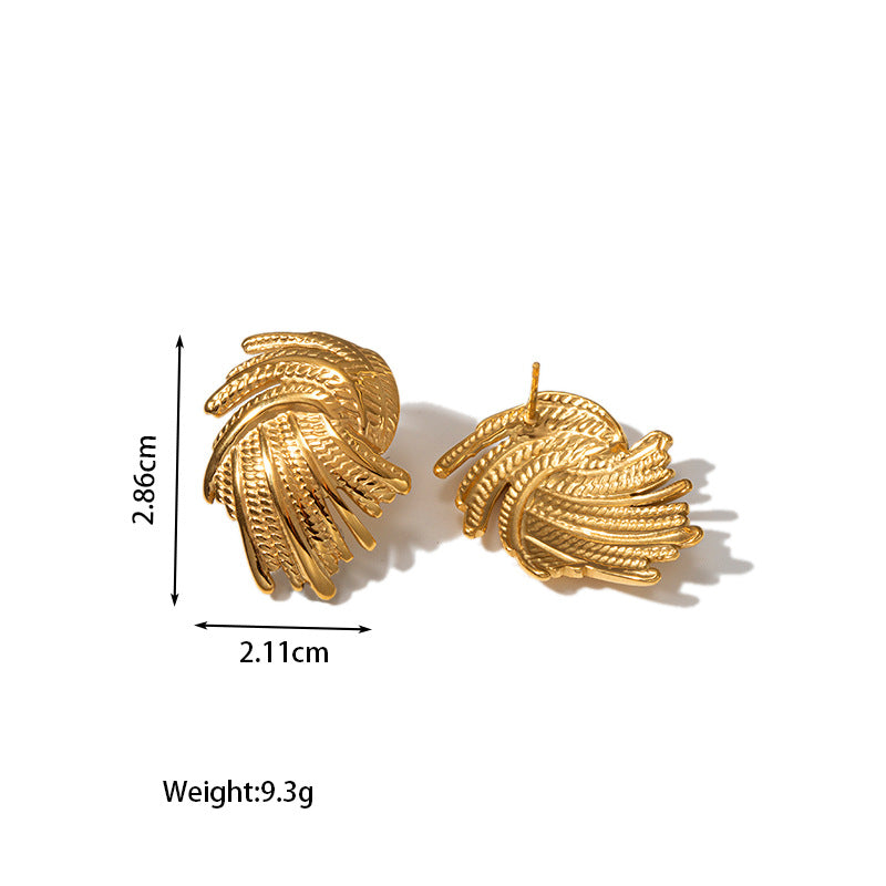 Vintage gold stainless steal earrings