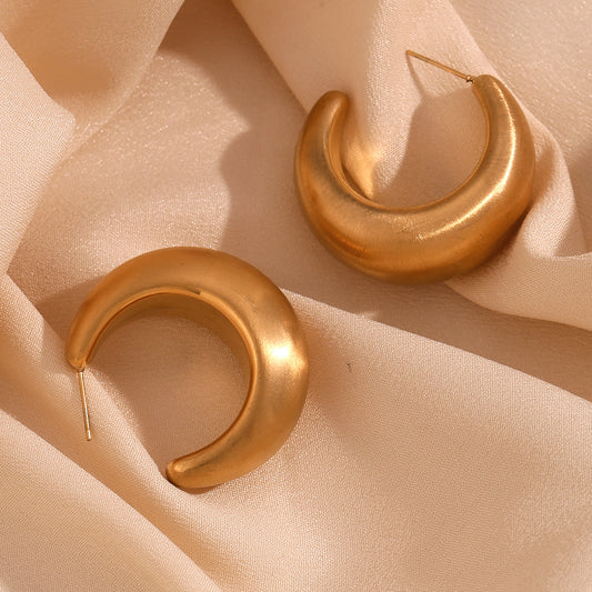 Gold stainless steel hoops