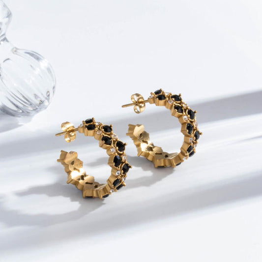 Black Stainless steel earrings