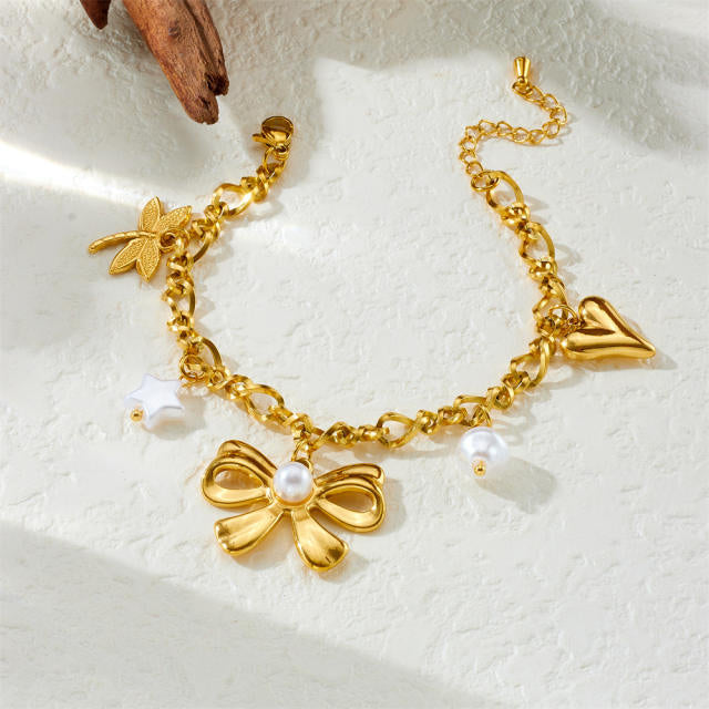 Bow Charm Bracelet