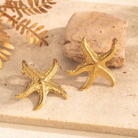 Star Gold Earrings