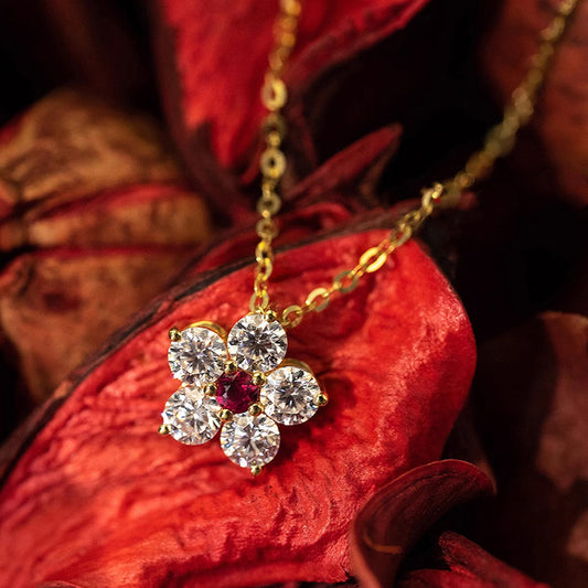 Cute tiny flower pendant