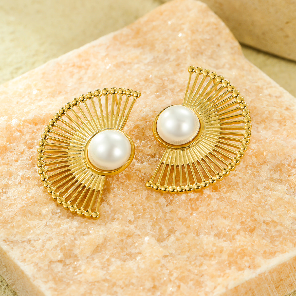 Vintage Fan Shape earrings