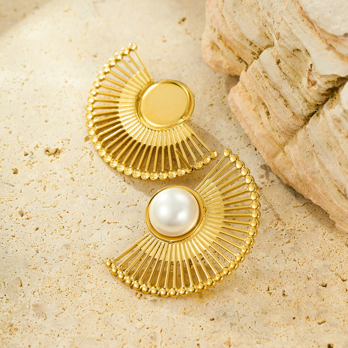 Vintage Fan Shape earrings
