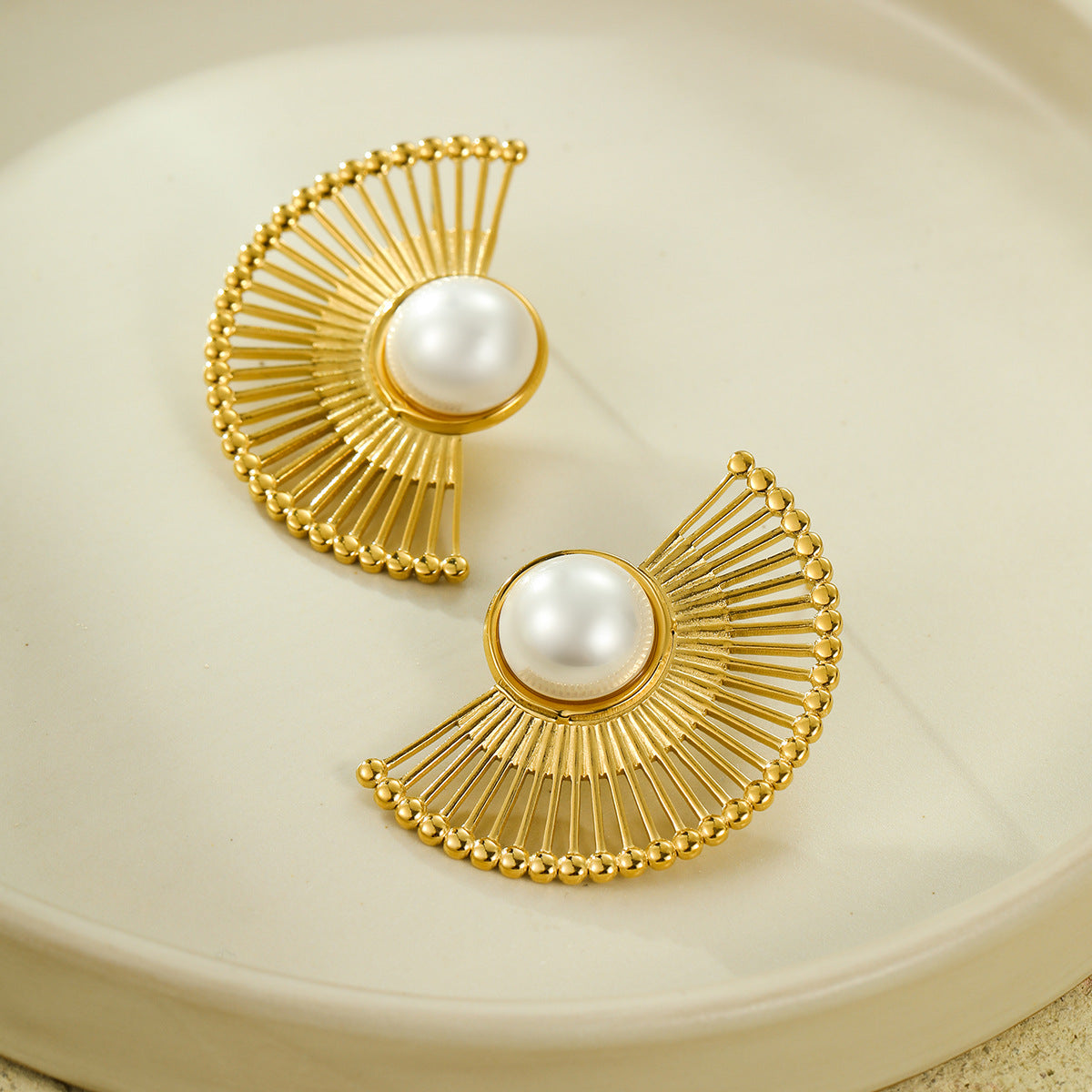 Vintage Fan Shape earrings