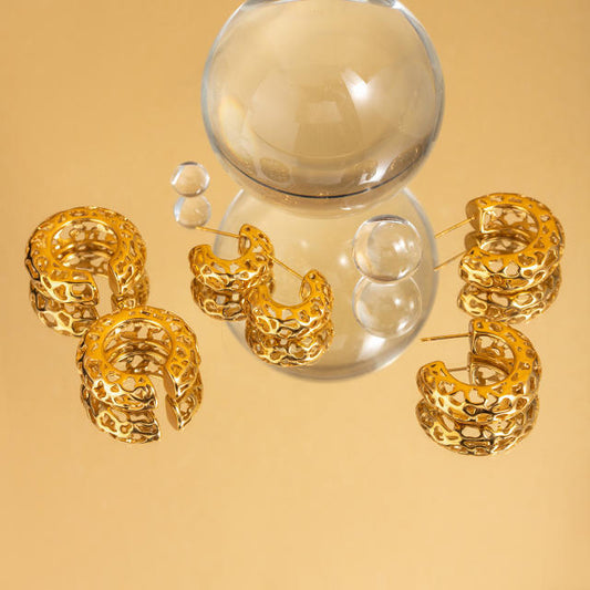 Fancy stainless steal earrings