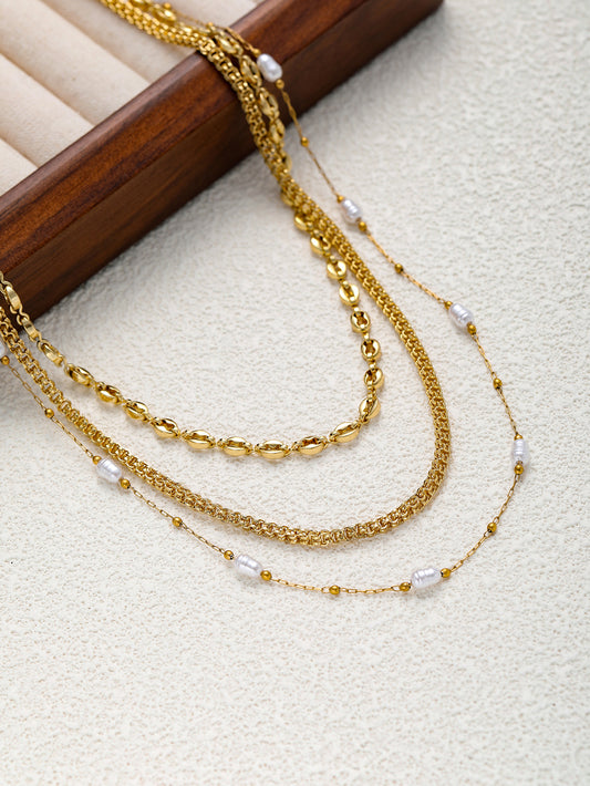 3 Layer Pearl Necklace