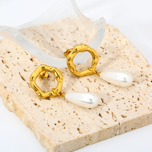 Elegant Drop Pearl Earrings